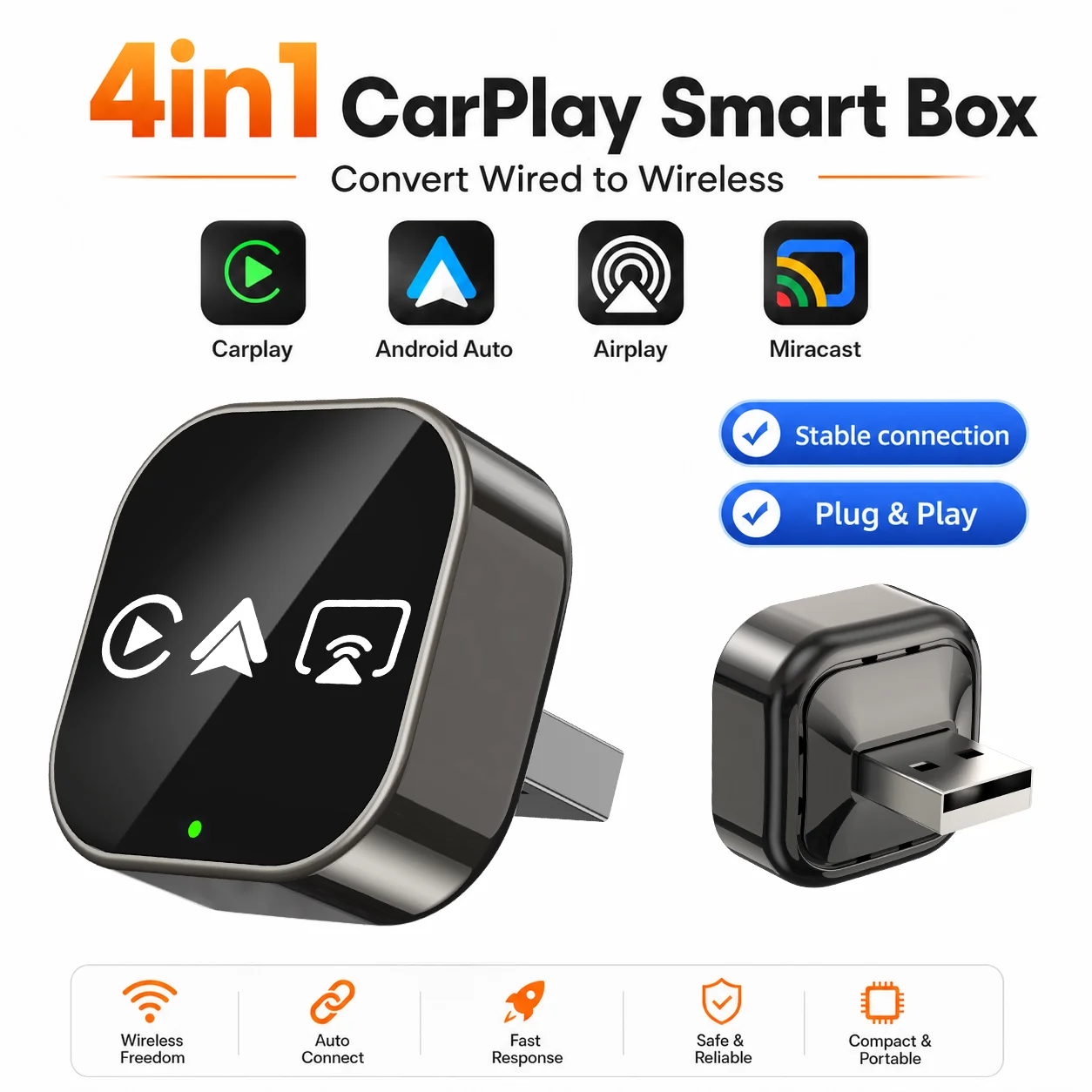 Travel Adapter Universal - CarRocket - Caja Inteligente Inalámbrica para