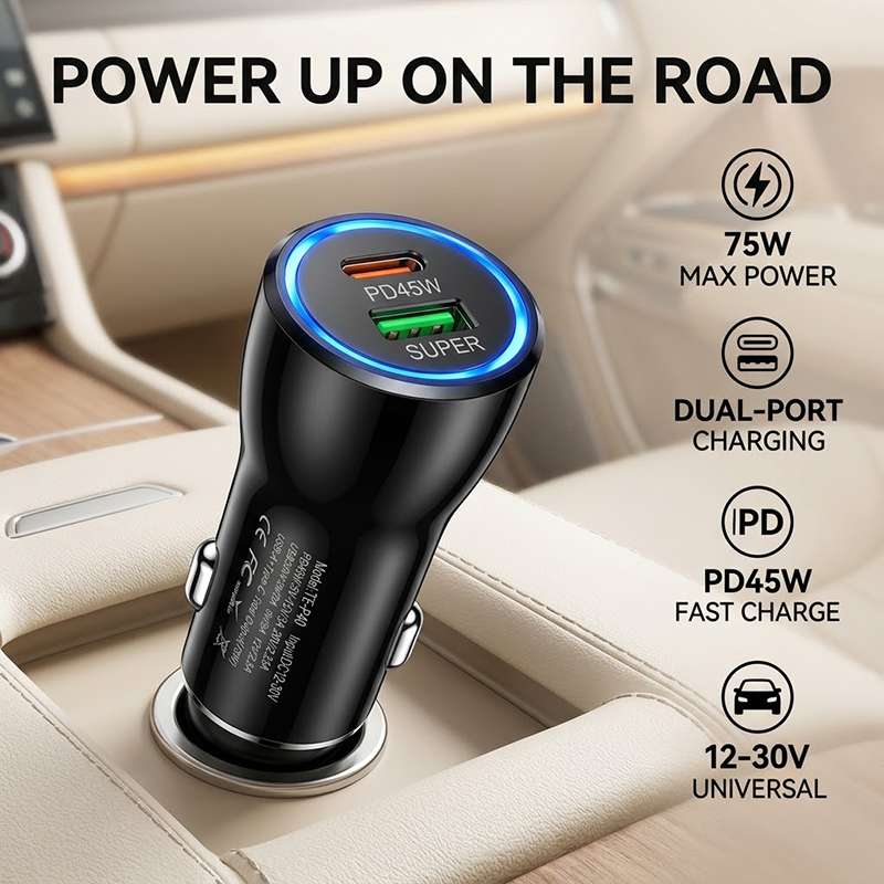 Travel Adapter Universal - Cargador de Coche USB C de