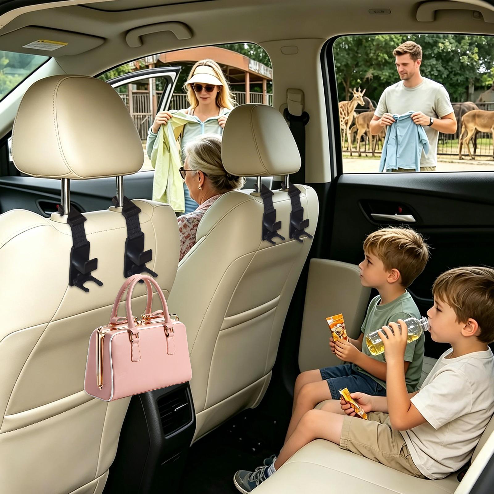 Car Seat Travel Bag - Ganchos para reposacabezas de coche, 4