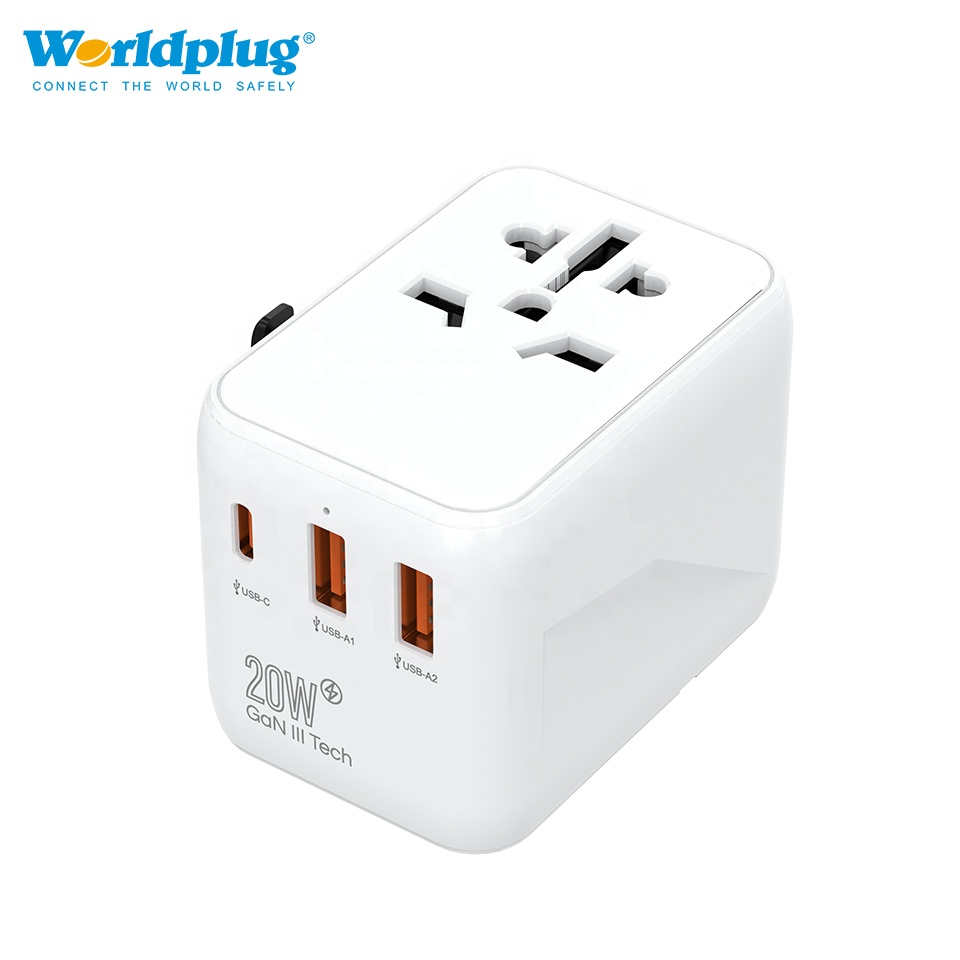 Travel Adapter Universal - Cargador GaN Tipo C de 20W,