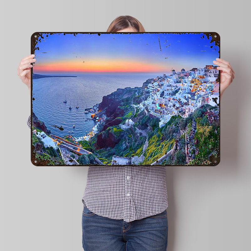 Travel Accessories Greece - Póster impreso de Sonatorini Travel Greece,