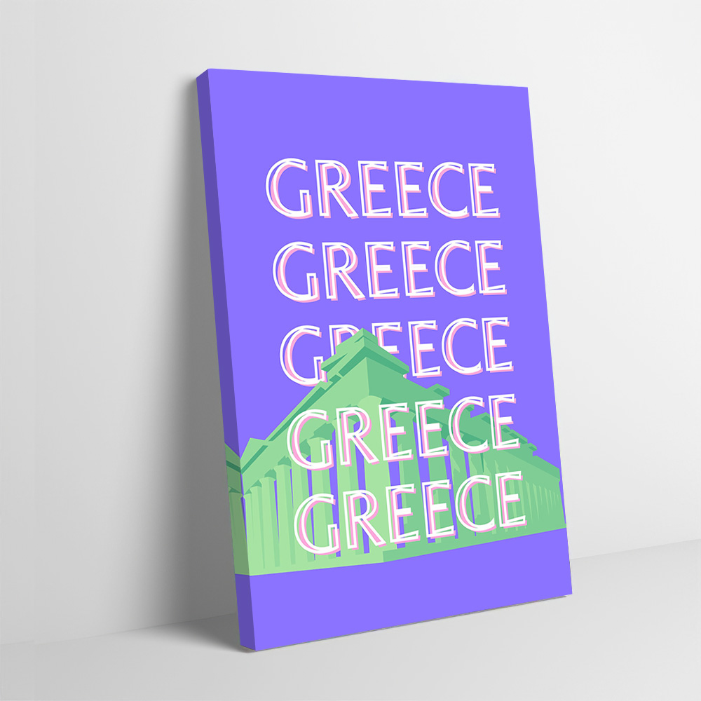 Travel Accessories Greece - Póster de viaje de Grecia, lienzo