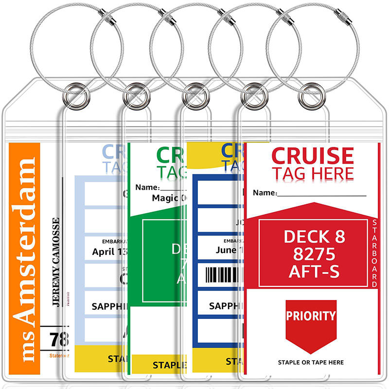 Travel Accessories List - Portatarjetas vertical transparente de PVC resistente