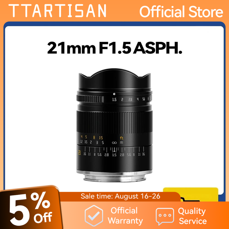 Travel Accessories Inc - TTArtisan-lente de cámara de 21mm F1.5,