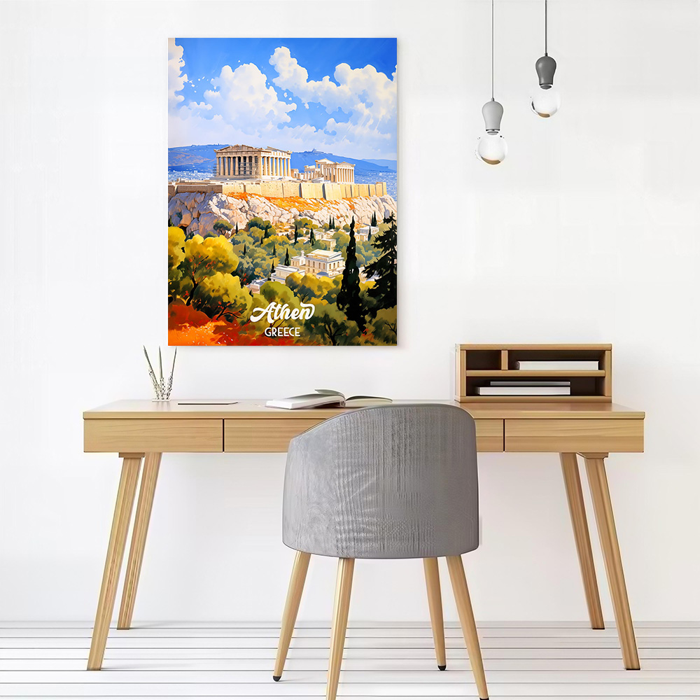 Póster de lienzo de viaje a At - Travel Accessories Greece reseña y precio