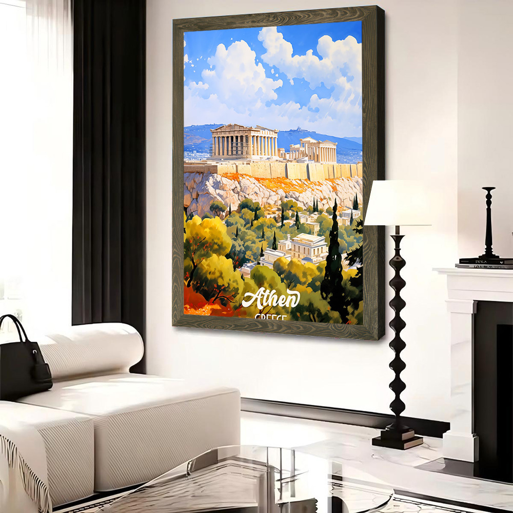Póster de lienzo de viaje a At - Travel Accessories Greece reseña y precio