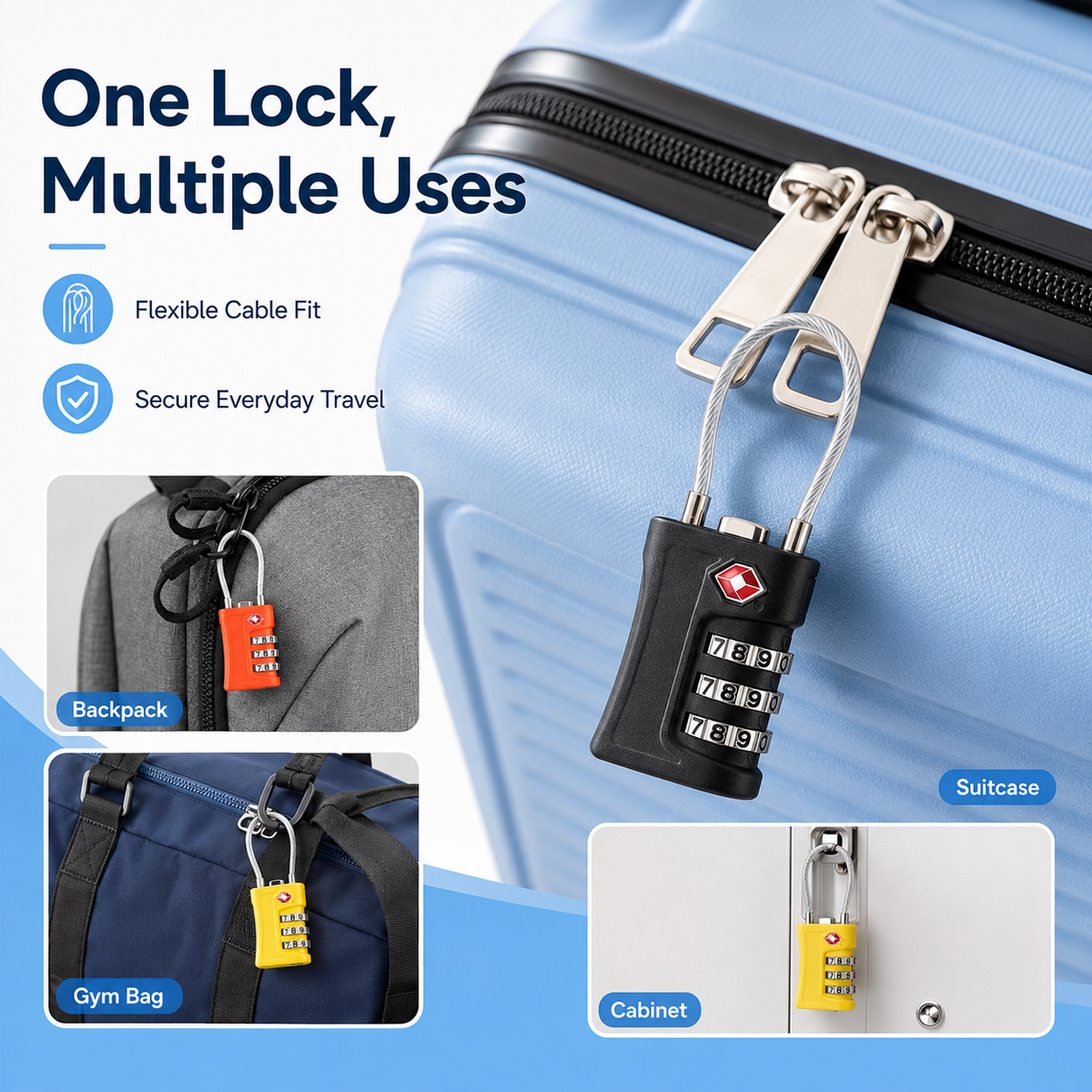 Candado de Equipaje Aprobado p - Travel Lock Tsa Approved reseña y precio