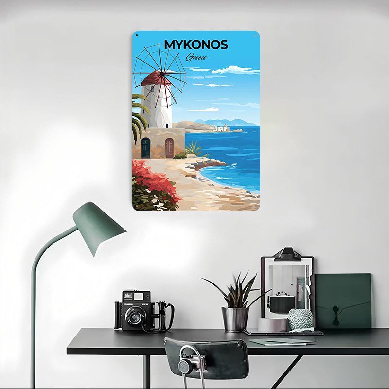 Póster de Viaje de Mykonos, Gr - Travel Accessories Greece reseña y precio