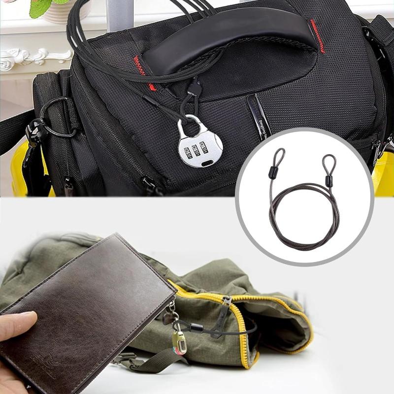 ⑥ Cable de Seguridad de Acero  - Travel Lock Tsa Approved reseña y precio