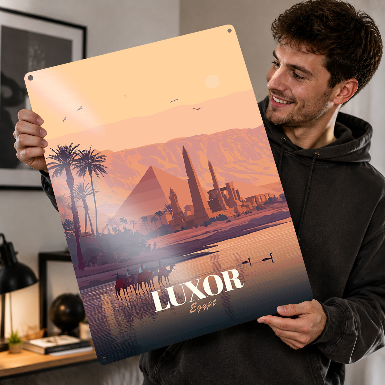 Póster metálico de viaje a Lux - Travel Accessories Egypt reseña y precio