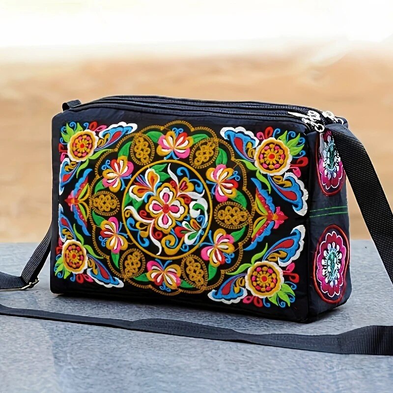 Bolso cruzado de nailon con fl - Travel Accessories Luxury reseña y precio
