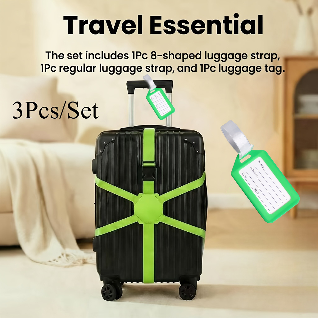 Juego de 3 piezas (2 correas p - Travel Accessories Luggage Straps reseña y precio
