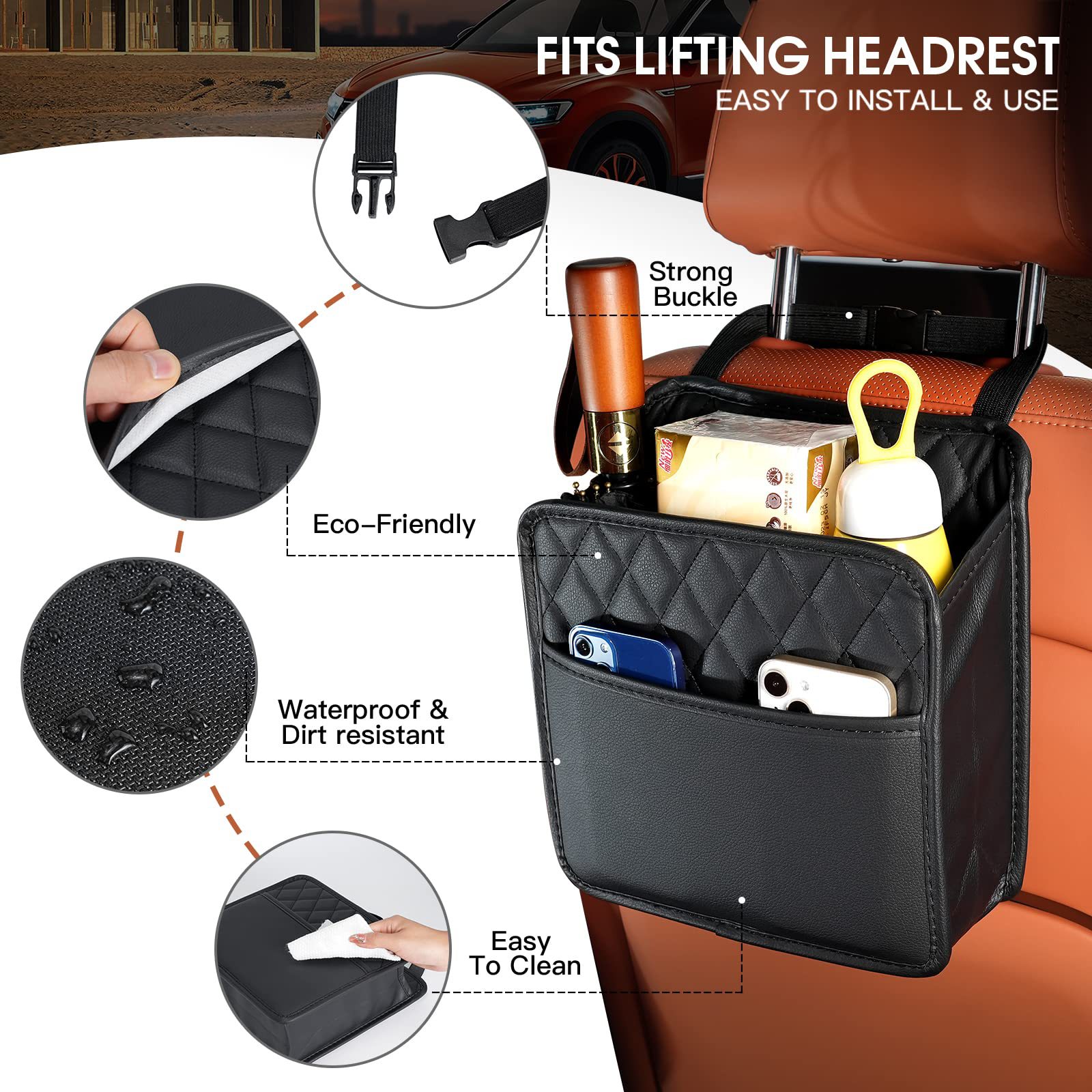 Organizador Colgante para Asie - Car Seat Travel Bag reseña y precio