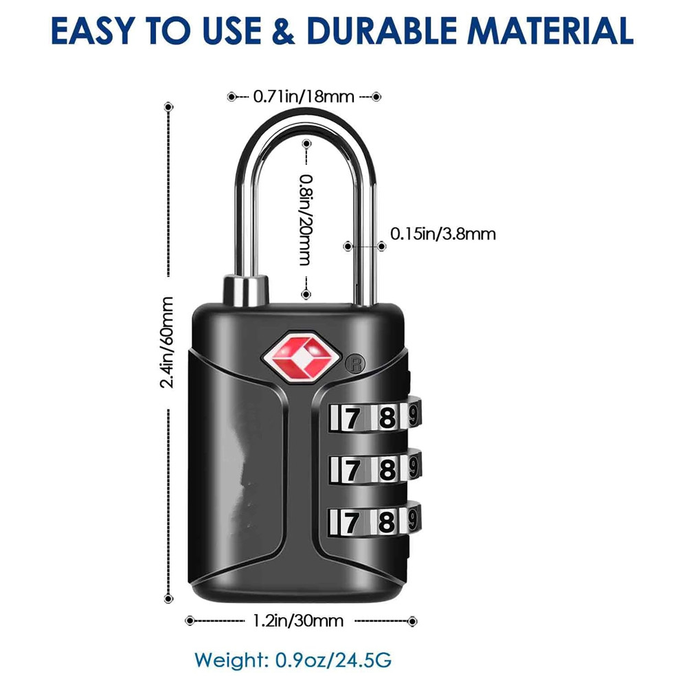 Candados para equipaje aprobad - Travel Lock Tsa Approved reseña y precio