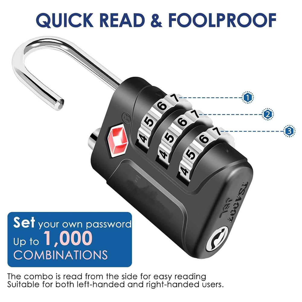 Candados para equipaje aprobad - Travel Lock Tsa Approved reseña y precio