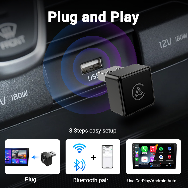 XUDA inalámbrico CarPlay Andro - Travel Adapter Universal reseña y precio