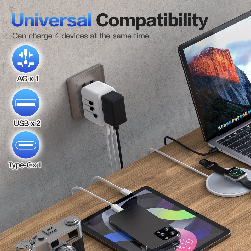 Cargador GaN Tipo C de 20W, Ad - Travel Adapter Universal reseña y precio