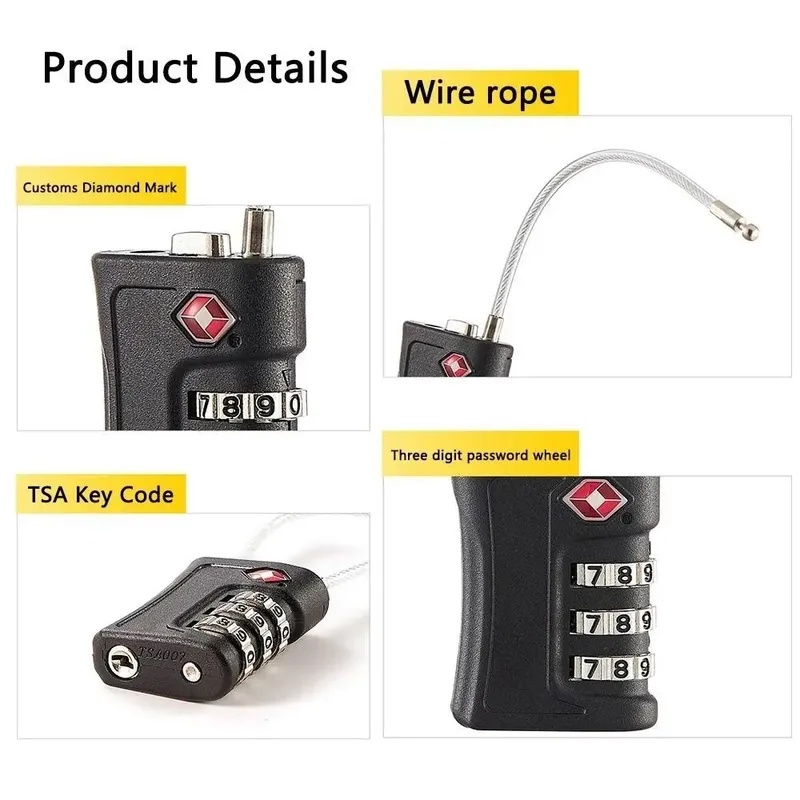 Cerradura de aduana TSA de 3 d - Travel Lock Tsa Approved reseña y precio