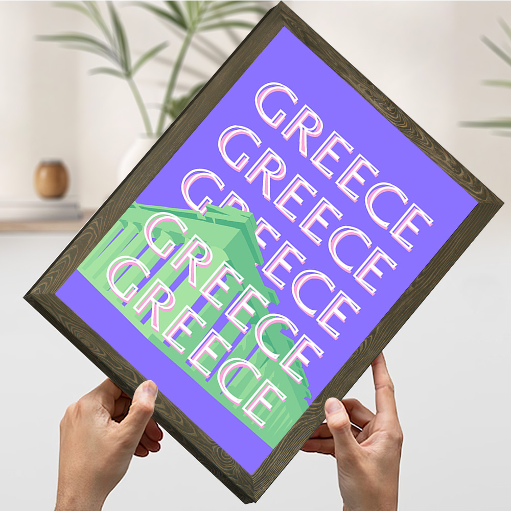 Póster de viaje de Grecia, lie - Travel Accessories Greece reseña y precio