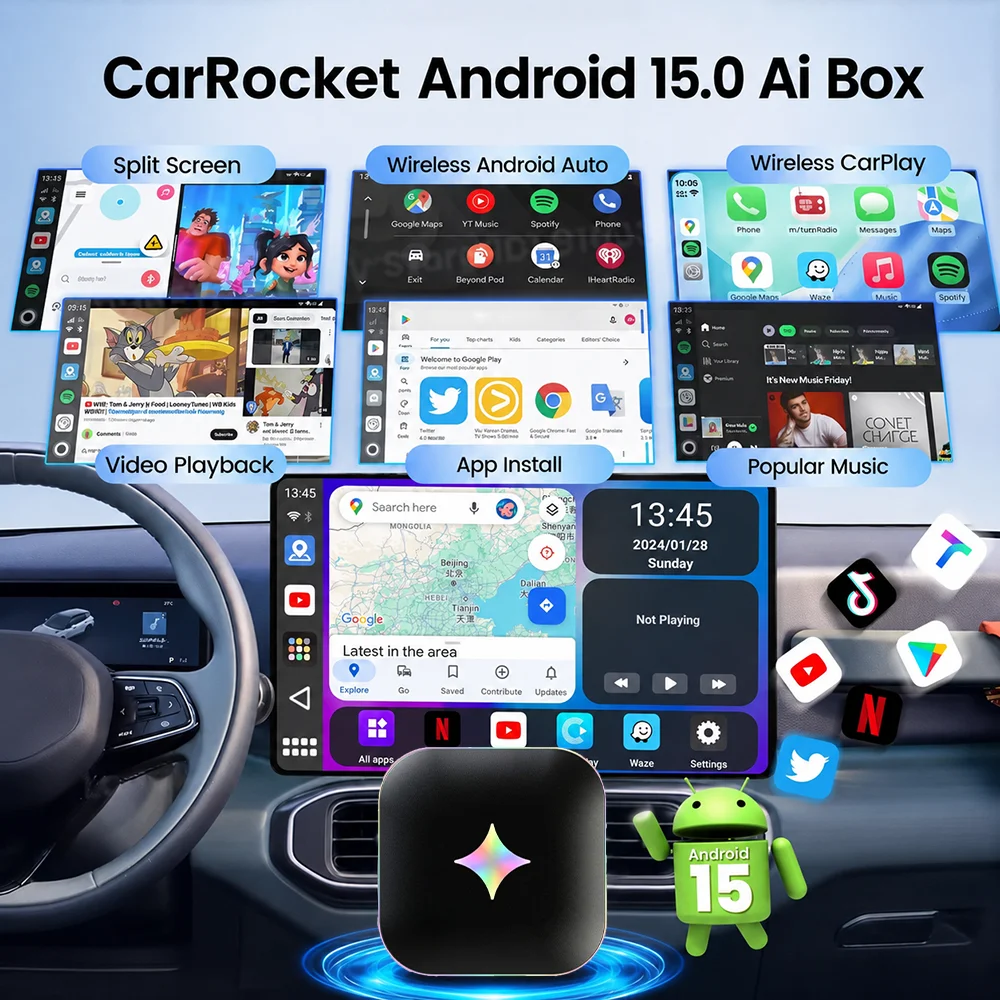 2026 Android 15 CarPlay Ai Box - Travel Adapter Universal reseña y precio