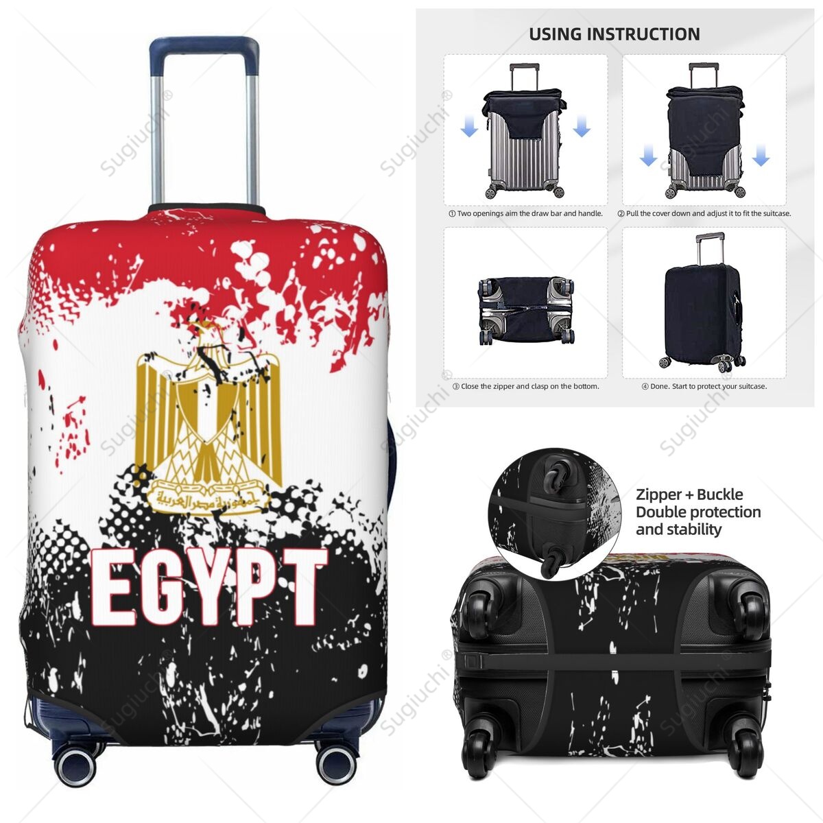Funda de equipaje con bandera  - Travel Accessories Egypt reseña y precio