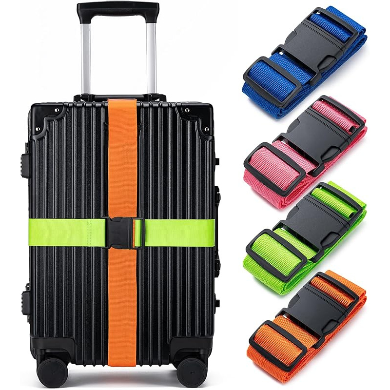 Juego de 4 correas para equipa - Travel Accessories Luggage Straps reseña y precio